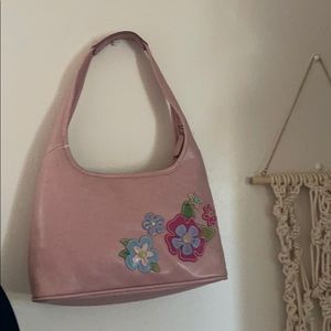 Y2k pink flower purse